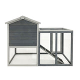 Rabbit hutch Grey Bunny hutch Open enclosure Elevated shelter