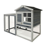 Rabbit hutch Grey Bunny hutch Open enclosure Elevated shelter