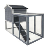 Rabbit hutch Grey Bunny hutch Open enclosure Elevated shelter