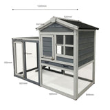 Rabbit hutch Grey Bunny hutch Open enclosure Elevated shelter