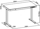 Electrically height-adjustable computer table