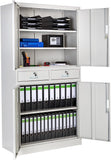 Filing cabinet with 2 lockable drawers and 5 shelves