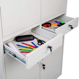 Filing cabinet with 2 lockable drawers and 5 shelves