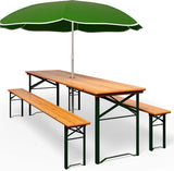 Wooden Folding table (3 pieces) - Bench set wood metal