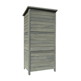 Garden Cabinet made of Wood 69.5x52x142cm Wing Door & Flat Roof