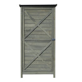 Garden Cabinet made of Wood 69.5x52x142cm Wing Door & Flat Roof