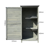 Garden Cabinet made of Wood 69.5x52x142cm Wing Door & Flat Roof