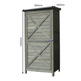 Garden Cabinet made of Wood 69.5x52x142cm Wing Door & Flat Roof