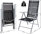 Garden Chairs, Set of 3, Foldable