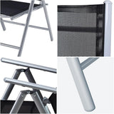 Garden Chairs, Set of 3, Foldable