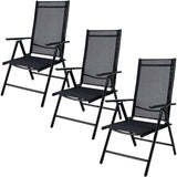 Garden Chairs, Set of 3, Foldable