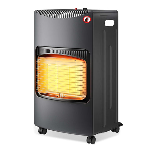 Portable Gas Heater 4,2 kW Gas Cabinet Heater with Wheels 42 x 45 x 75,7 cm with Oxygen Depletion Sensor