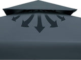 Gazebo Garden Tent 3 x 3 m Metal Water-Repellent Luxury
