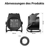 Portable Indoor Radiant Heater 3000W with Ceramic Heating Unit