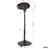 Standing Patio Heater 2000W Infrared Terrace 3 Heating Levels