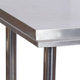 Stainless steel table work table stainless steel table garden table 100x60x85 cm