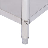 Stainless steel table work table stainless steel table garden table 100x60x85 cm