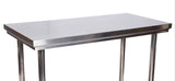 Stainless steel table work table stainless steel table garden table 100x60x85 cm