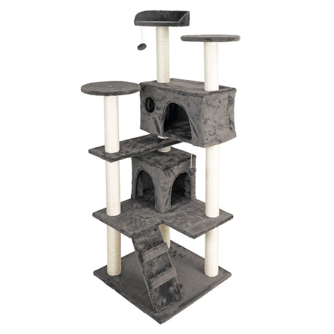 Cat scratching post gray 130cm, climbing tree, cat tree, play tree, cat tree