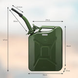 Metal Fuel Jerry Can Diesel Petrol Oil Fuel Liquids 20 Litre Green Military