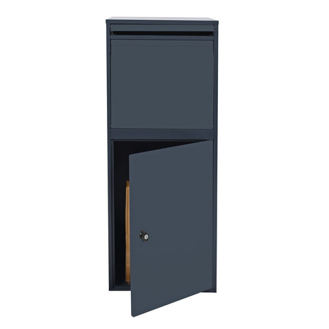 Parcel Drop Box 41x38.5x72cm Grey Lockable, for Large Deliveries