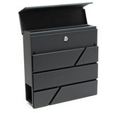 Design Mailbox V14 anthracite Letterbox Postbox Pillar Letter Mail Box