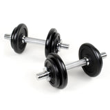 LUXTRI Dumbbell Set 20kg 8 Cast Iron Hand Weight Plates Carrying Case