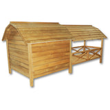 XXL dog house dog house wood balcony terrace slat door