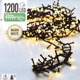 24m Cluster Fairy Lights Warm White 1200 LEDs with 8 Modes