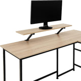 L-shaped corner desk work station | Computer home office desk