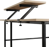 L-shaped corner desk work station | Computer home office desk