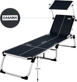 Garden Lounger Beach Lounger Aluminium Recreational Lounger