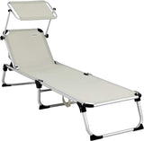 Garden Lounger Beach Lounger Aluminium Recreational Lounger