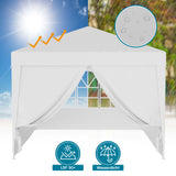 Gazebo Pavilion Party Tent White 3x3m with Removable Side Panels Waterproof Marquee Canopy