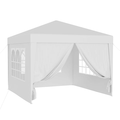 Gazebo Pavilion Party Tent White 3x3m with Removable Side Panels Waterproof Marquee Canopy