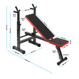 LUXTRI Adjustable Weight Bench 230kg Foldable Incline Decline