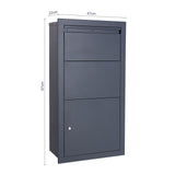 Parcel Box for Wall Fastening Anthracite Letterbox Home Parcel Pick-up
