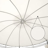 Gazebo Diameter 350 cm Metal Water-Repellent UV Protection 50+ Stable Garden Tent