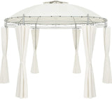 Gazebo Diameter 350 cm Metal Water-Repellent UV Protection 50+ Stable Garden Tent