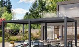 6m x 3m pergola with slatted roof in anthracite