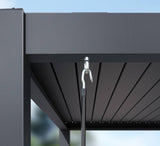 6m x 3m pergola with slatted roof in anthracite