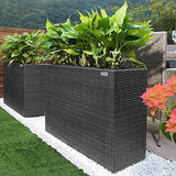 Plant Pot, Polyrattan Look, Planter, 83 x 30.5 x 60 cm