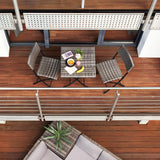 Garden Furniture Set 3 PCs, 2 Chairs 1 Table, Collapsible