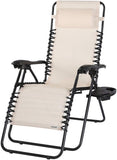 2 x Adjustable Deck Chairs with Pillow Shelf 120 kg Load Capacity