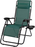 2 x Adjustable Deck Chairs with Pillow Shelf 120 kg Load Capacity