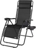 2 x Adjustable Deck Chairs with Pillow Shelf 120 kg Load Capacity