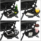 2 x Adjustable Deck Chairs with Pillow Shelf 120 kg Load Capacity
