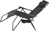 2 x Adjustable Deck Chairs with Pillow Shelf 120 kg Load Capacity