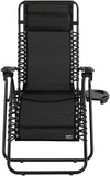 2 x Adjustable Deck Chairs with Pillow Shelf 120 kg Load Capacity