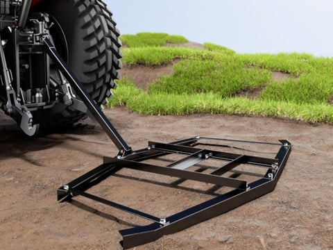 Tow-Behind Lawn Leveller 190x98 cm Adjustable Lawn Drag for Ride on , ATV for Gravel Driveway, Gardens and Farmland